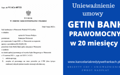 PRAWOMOCNE ❗️unieważnienie kredytu GETIN BANK (umowa Metrobank). Ekspresowo WYGRYWAMY w Warszawie