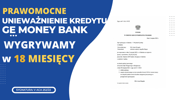 TOP REKORD W GDAŃSKU!  PRAWOMOCNE Unieważnienie kredytu we frankach GE Money Bank (BPH S.A). Ekspresowo WYGRYWAMY W GDAŃSKU – 2 Instancje w 18 MIESIĘCY!